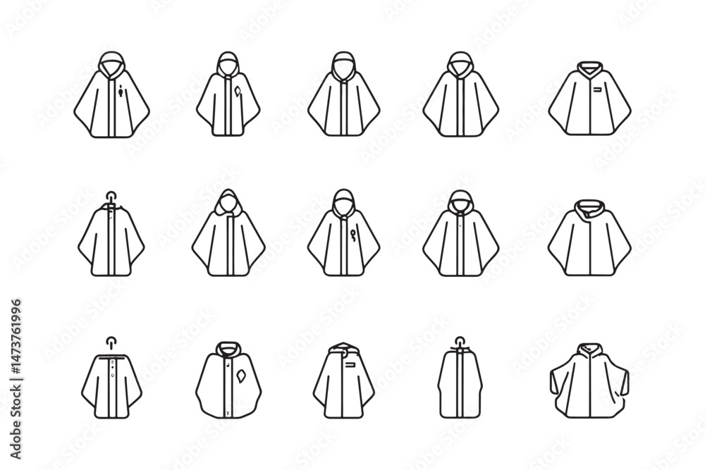 Rain poncho minimalist icon design Rain poncho minimalist icon design
