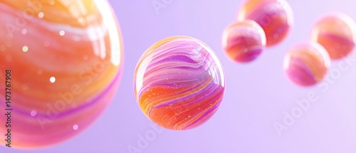 Swirling Sphere Collection Abstract Design