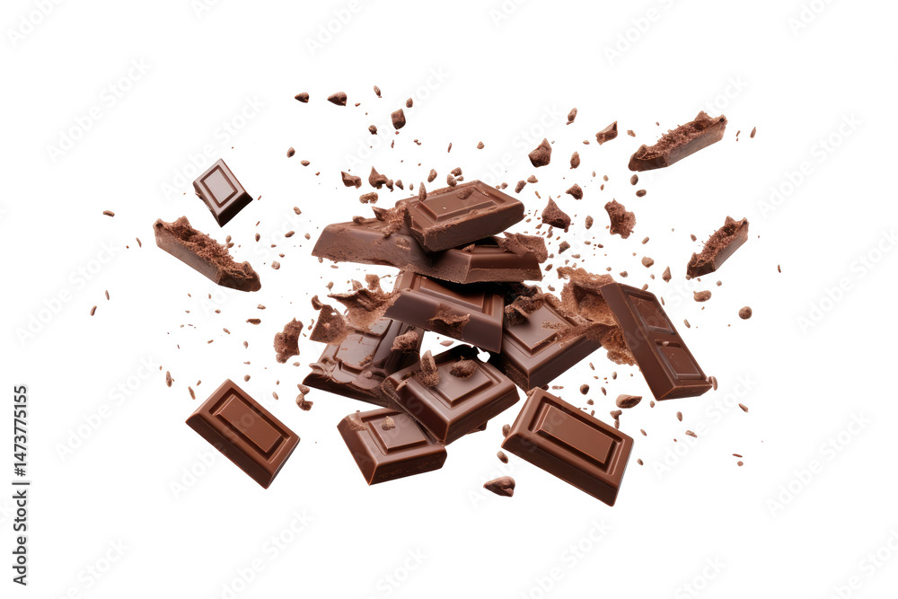 Fototapeta premium flying chocolate bars