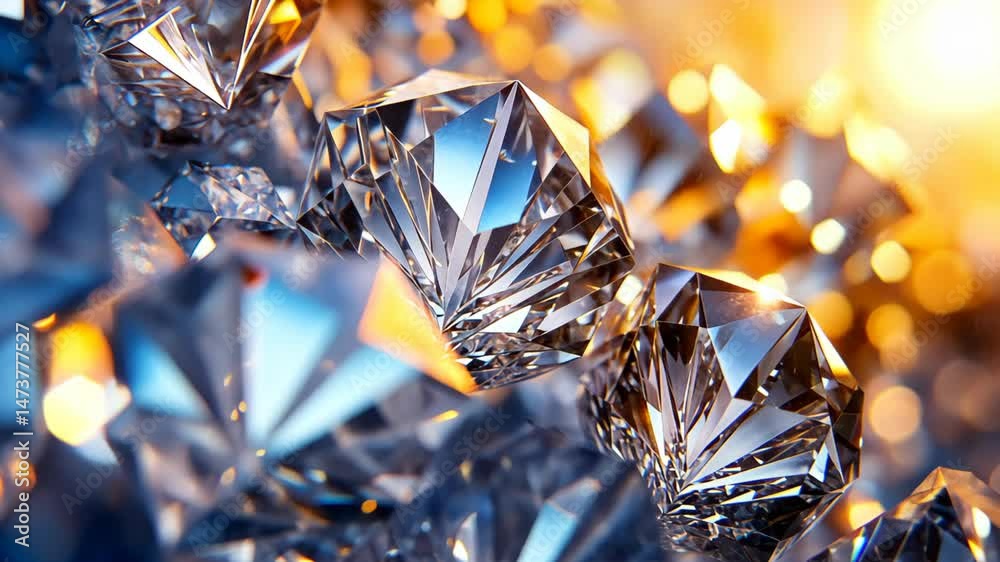 close up shiny diamond crystal with light sparkle abstract background close up shiny diamond crystal with light sparkle abstract background