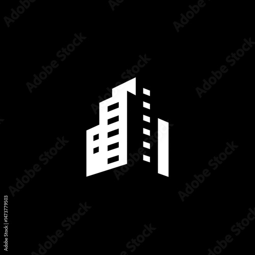 Minimalist Black and White Building Logo