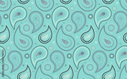 Background carpet with awesome silk. Motif interior doodle image. Chic growth at classic colours.