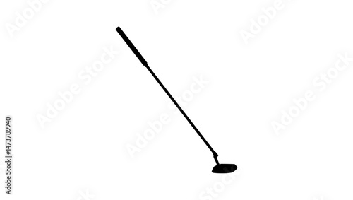 Golf Putter symbol, black isolated silhouette