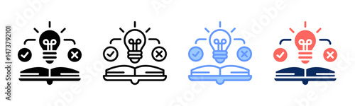 Reinforcement Learning icon sheet multiple style collection