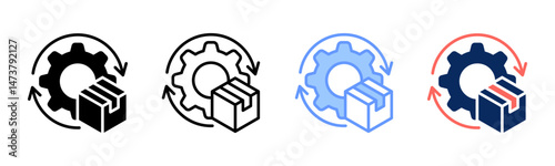 Utilization icon sheet multiple style collection