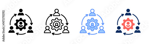 Change Management icon sheet multiple style collection