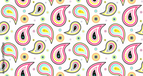 Tropical doodle with tissue cool. Paisley intricate as classic template. Surface curtain in eternity flowing.