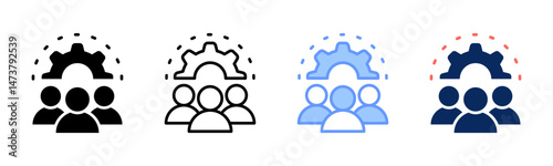 Responsibility icon sheet multiple style collection