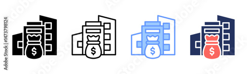 Capital icon sheet multiple style collection