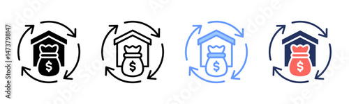 Sustainability icon sheet multiple style collection