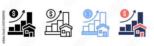 Real Estate icon sheet multiple style collection