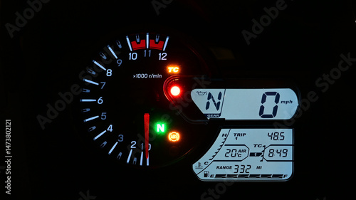 Instrument Binnacle on a 2019 Motorcycle. 
