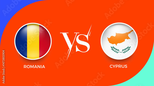 Belgium vs Wales flag in circle for UEFA PRELIMINARY and sports banner. vector illustrator
