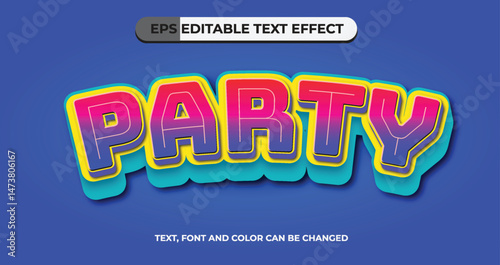 Party Editable Vector Text Effect 