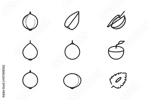 Sapodilla minimal vector symbol collection