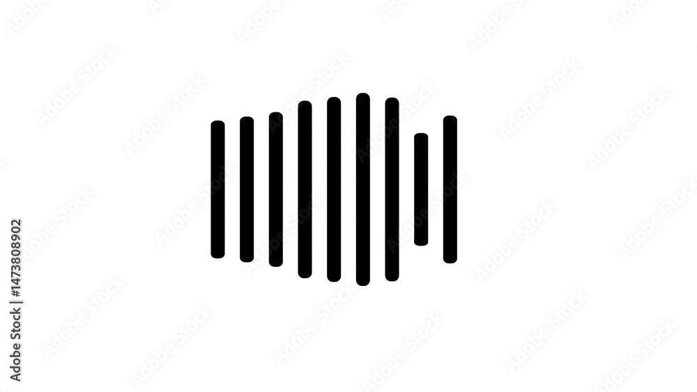 Voice vibration sound wave icon. Motion graphic design. 4k. Voice vibration sound wave icon. Motion graphic design. 4k.