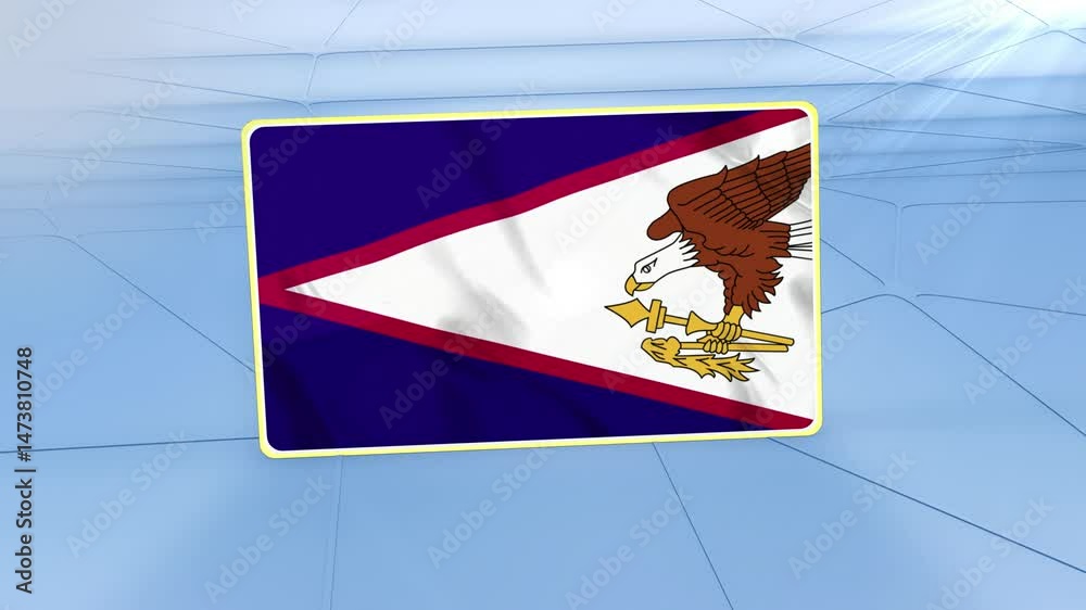 American Samoa Flag Displayed on a Clean White Background. Flag of American Samoa