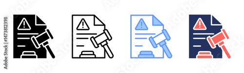 Sanction icon sheet multiple style collection