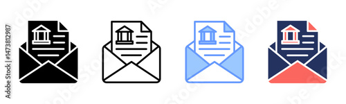 Letter icon sheet multiple style collection