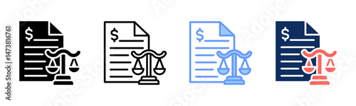 Balance Sheet icon sheet multiple style collection