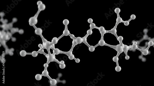 Structure of zidovudine, an antiretroviral drug. Animated 3D ball-and-stick and space-filled models, black background. photo