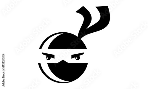 ninja head vector logo