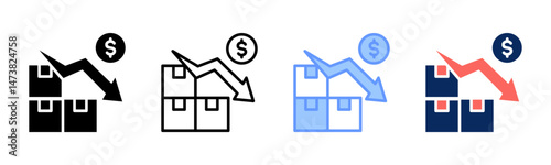 Deflation icon sheet multiple style collection