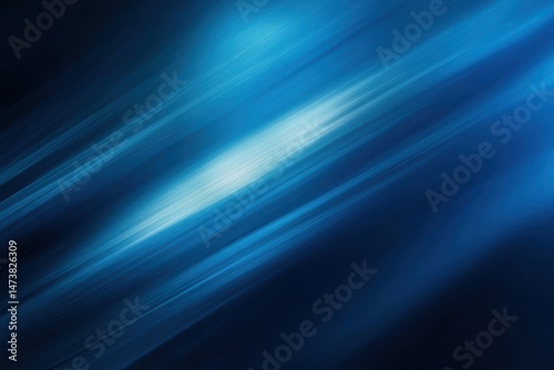 Diagonal blue streaks with highlights.  A dynamic abstract design using diagonal lines of varying brightness, with a dark blue background and bright white highlights
