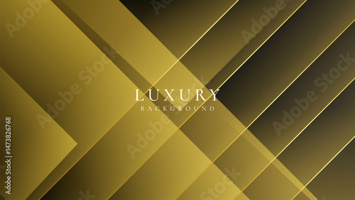 Abstract black and gold luxury vector background with abstract gold dots and shining golden lines.
