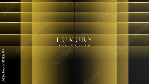 Abstract black and gold luxury vector background with abstract gold dots and shining golden lines.