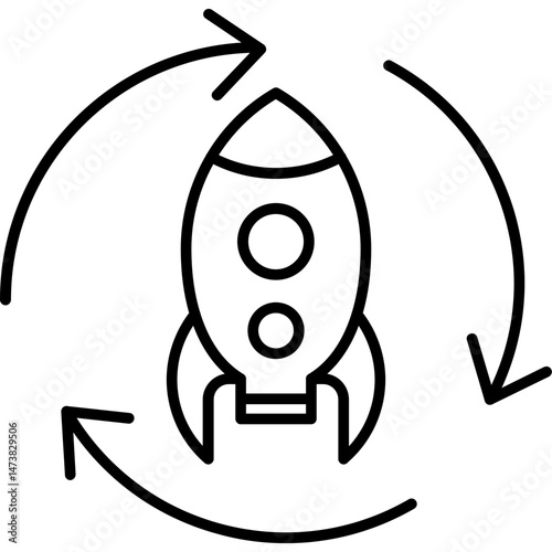 Reusable Rocket Icon