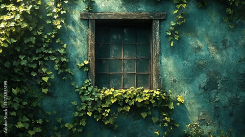 Viridian ivy climbs the walls of old buildings, adding a touch of nature and a sense of timeless charm to the architectural structures