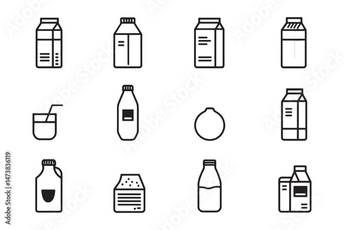 Minimalist skim milk carton design