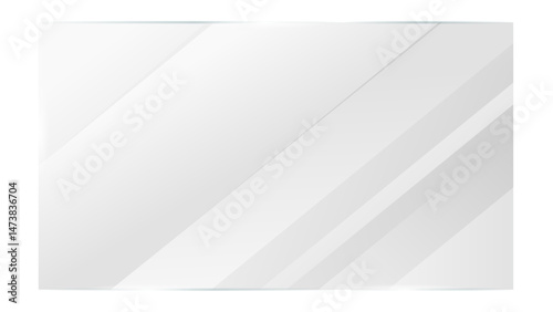 Clear, shiny acrylic sheet. Transparent plastic panel. Realistic glare and reflection on a see-through surface. Ideal for showcasing objects or designs. PNG glass