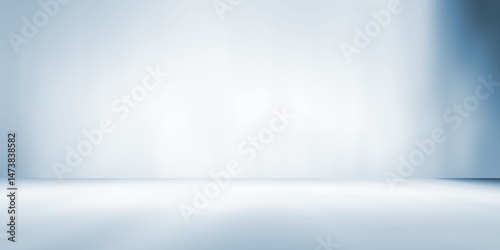 Light blue gradient abstract background. Empty room for display product
