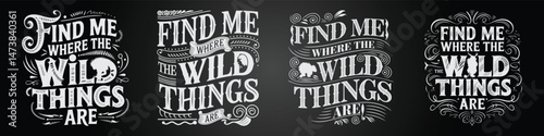 Inspirational Chalkboard Quotes with Global Travel Style Elements