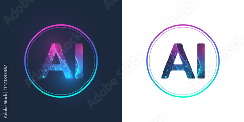 Creative idea AI banner concept for internet technology. Motherboard technology abstract texture design. Software coding. Digital concept for poster, cover, banner, header, web, presentation template