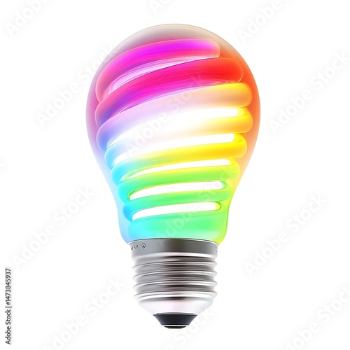 Ikrton rainbow light bulb LED light bulbs on a white background with an industrial-style design  