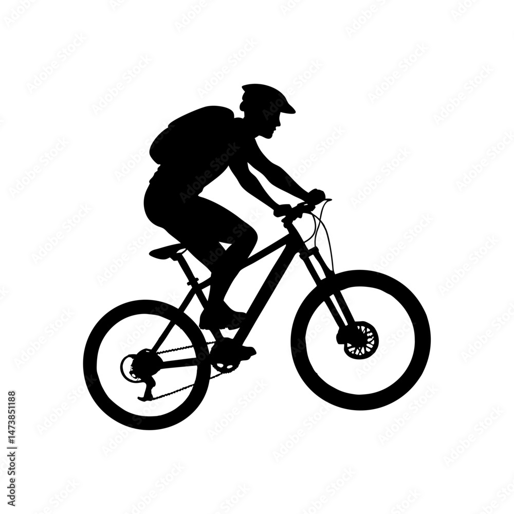 Fototapeta premium cyclist vector art silhouette