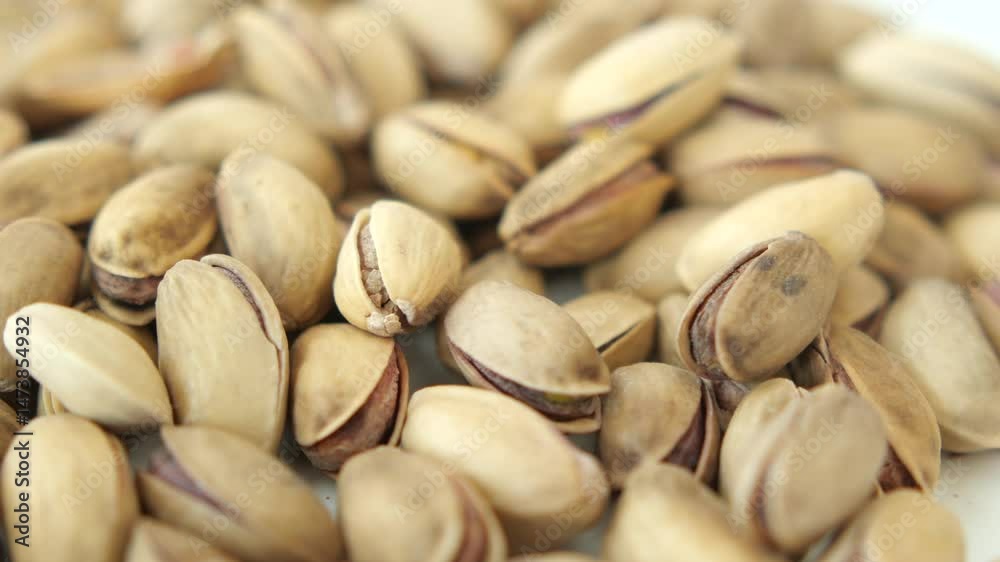 Pistachios showcased in natural setting for healthy snacking