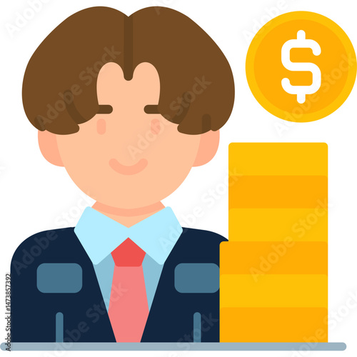 Money Manager Icon Vector Element