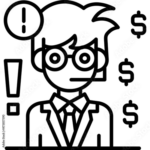Customer Support Icon Vector Element