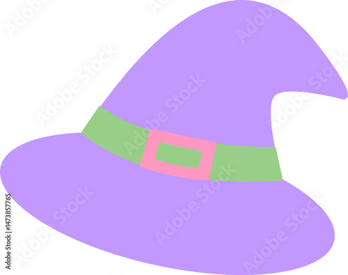 Halloween witch hat illustration