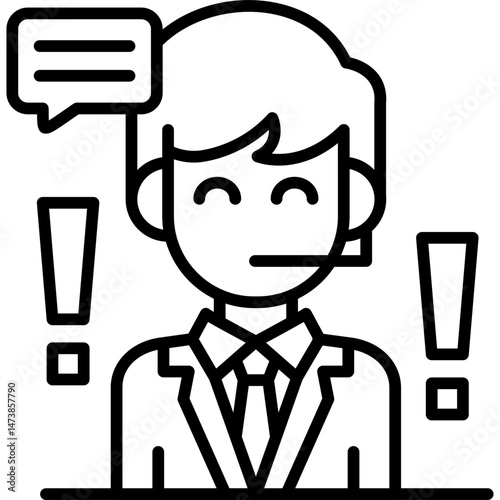 Complaint Manager Icon Vector Element