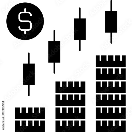 Stock Market Icon Vector Element