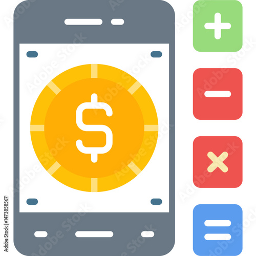 Investment Statistics Icon Vector Element