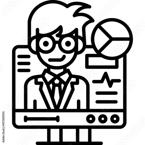 Hash Rate Icon Vector Element