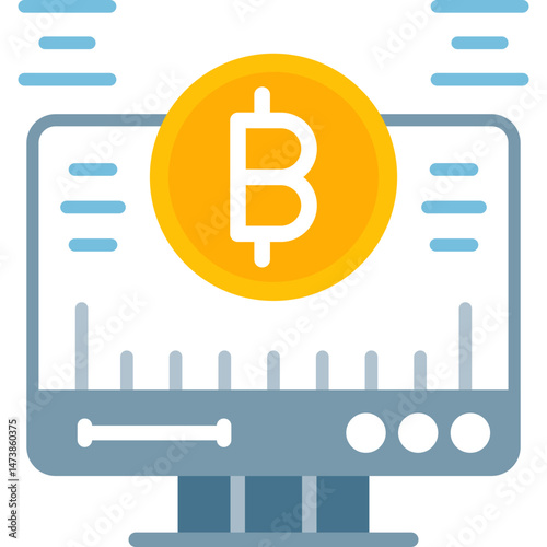 Bitcoin Icon Vector Element