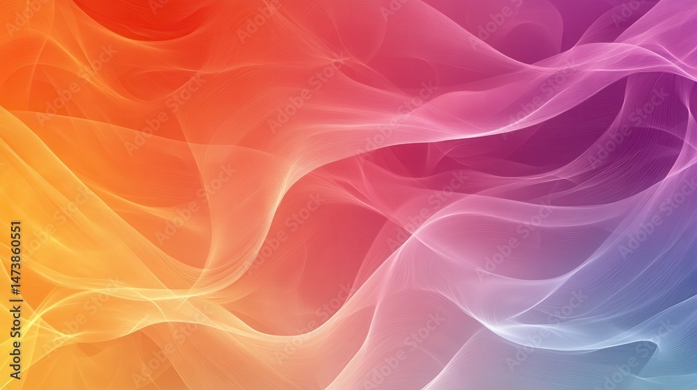 Obraz premium Abstract colorful flowing lines