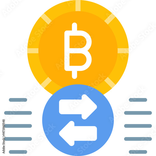 Bitcoin Icon Vector Element